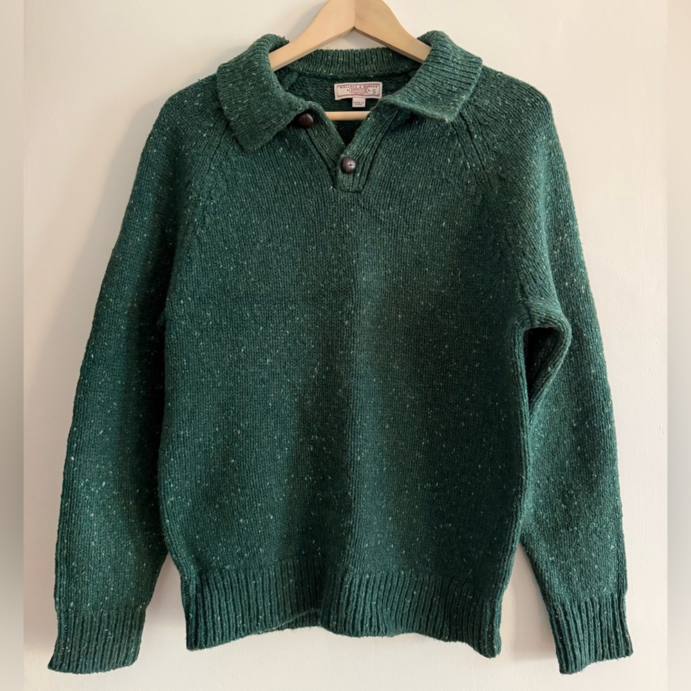 Wallace & Barnes 100% Irish Wool Donegal Sweater Polo
